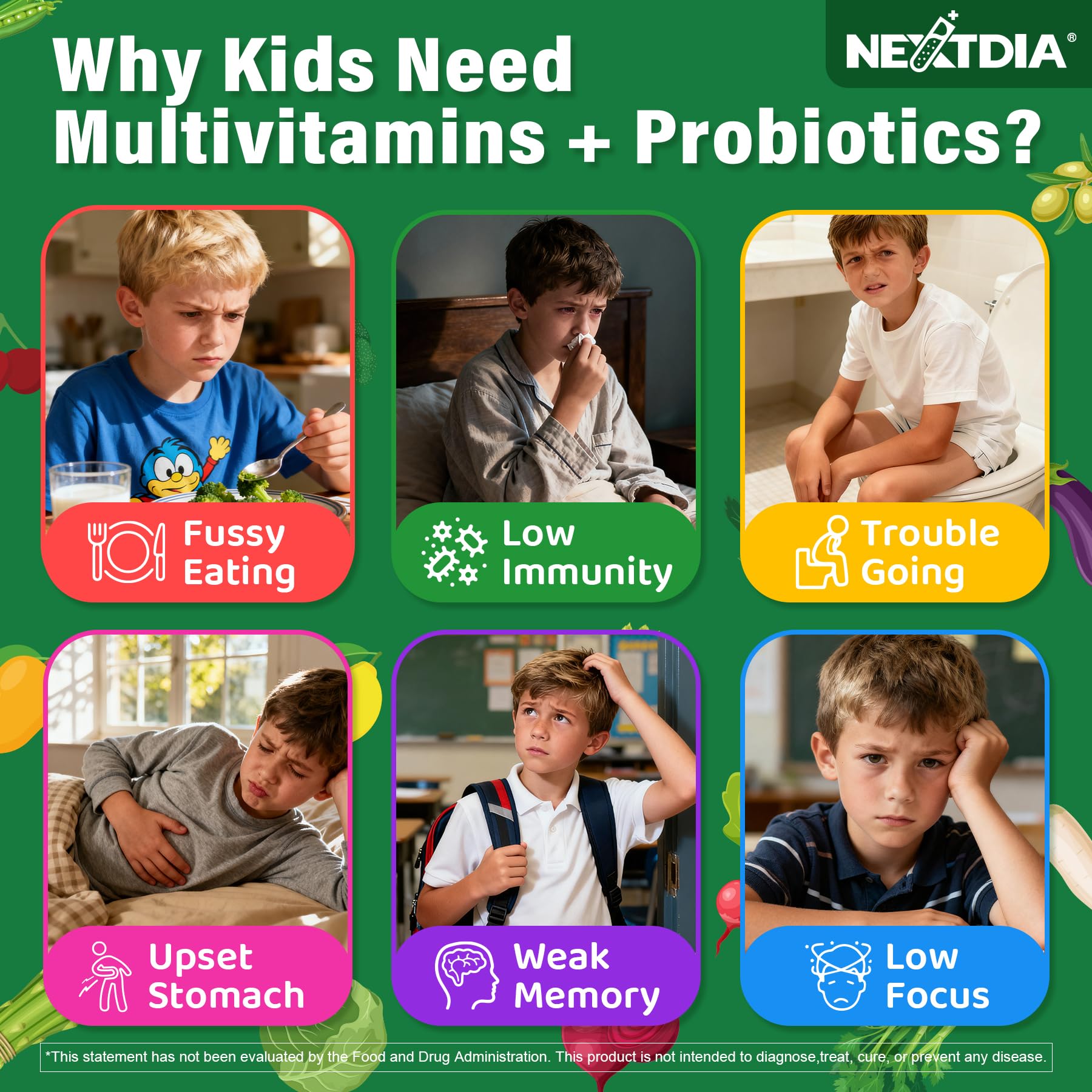 Nextdia Kids Multivitamin Gummies with a measuring spoon