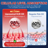 Nextdia Krill Oil Omega 3 Gummies side view of the container