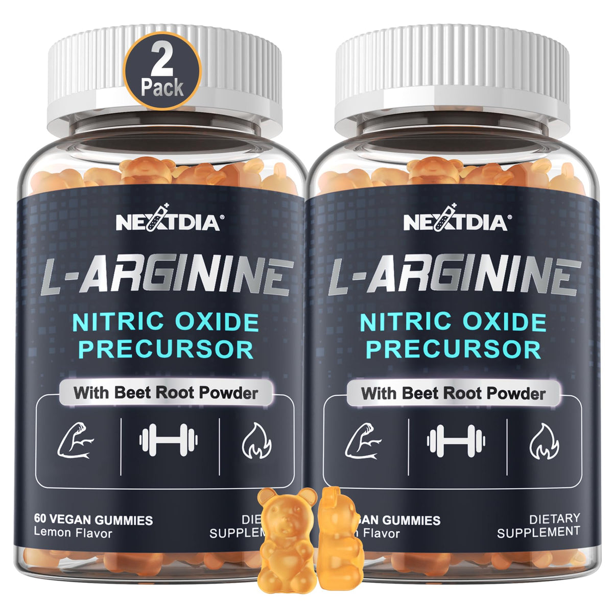 Nextdia L-Arginine Gummies 1300mg front view