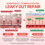 Nextdia L-Glutamine Gummies 1200mg back view with ingredients