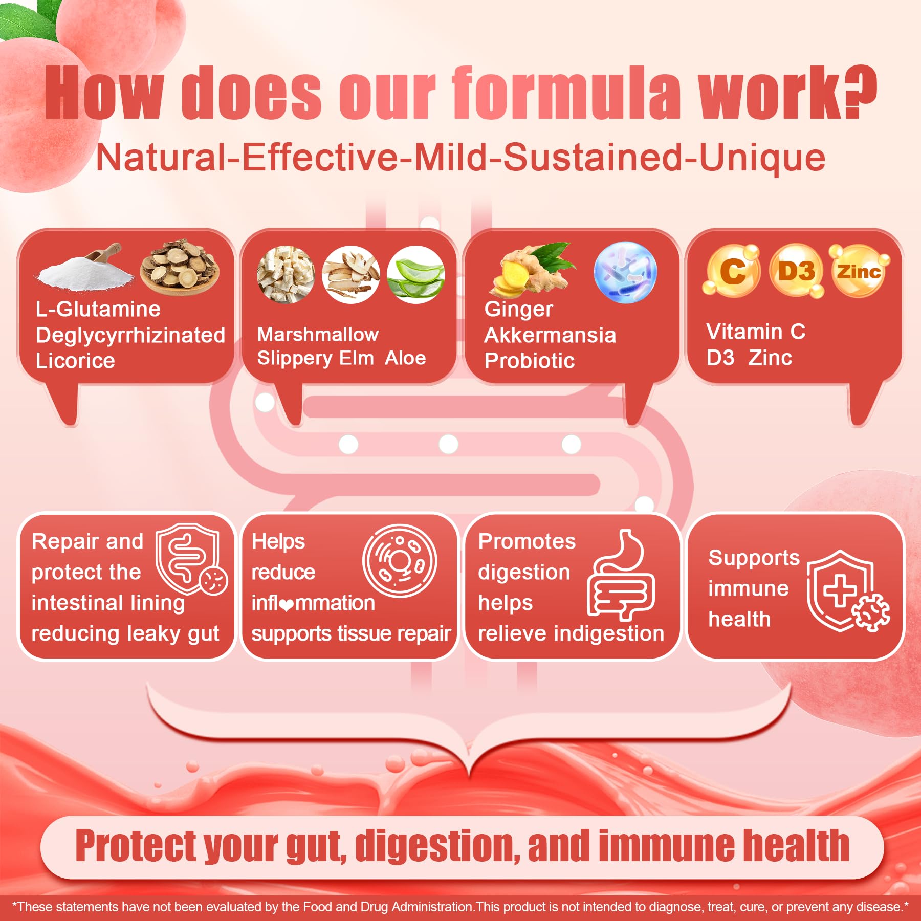 Nextdia L-Glutamine Gummies 1200mg close-up of gummies