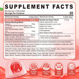 Nextdia L-Glutamine Gummies 1200mg side view showing gummies