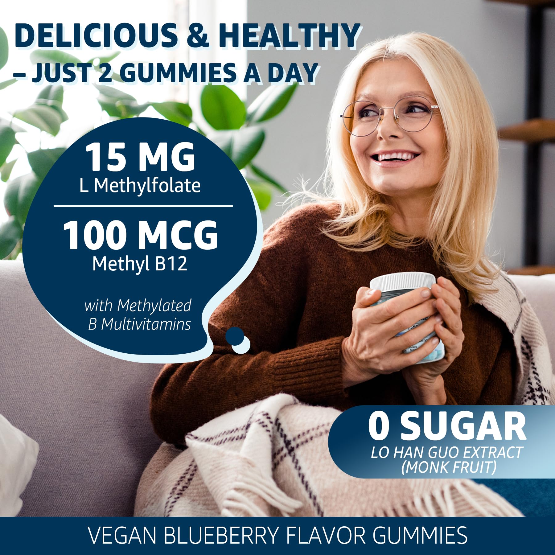 Nextdia L-Methylfolate Gummies 15mg on a table
