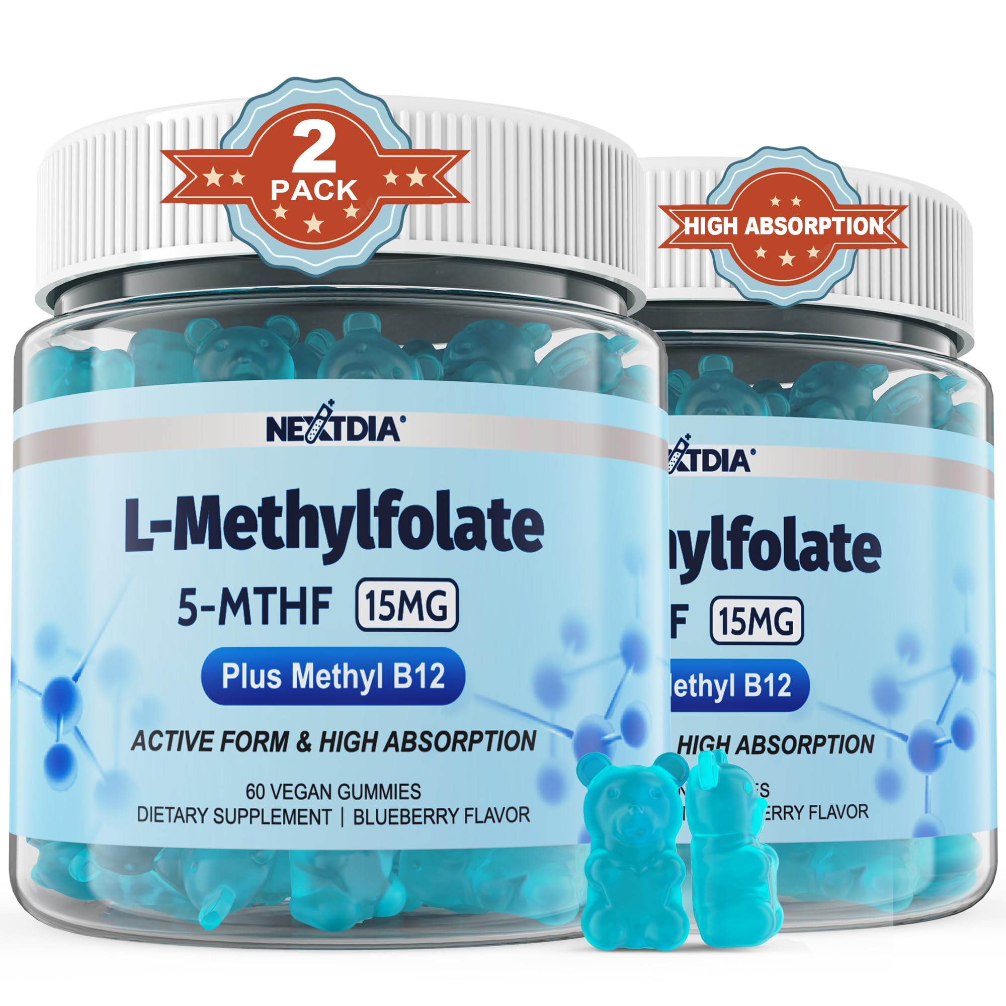 Nextdia L-Methylfolate Gummies front view packaging
