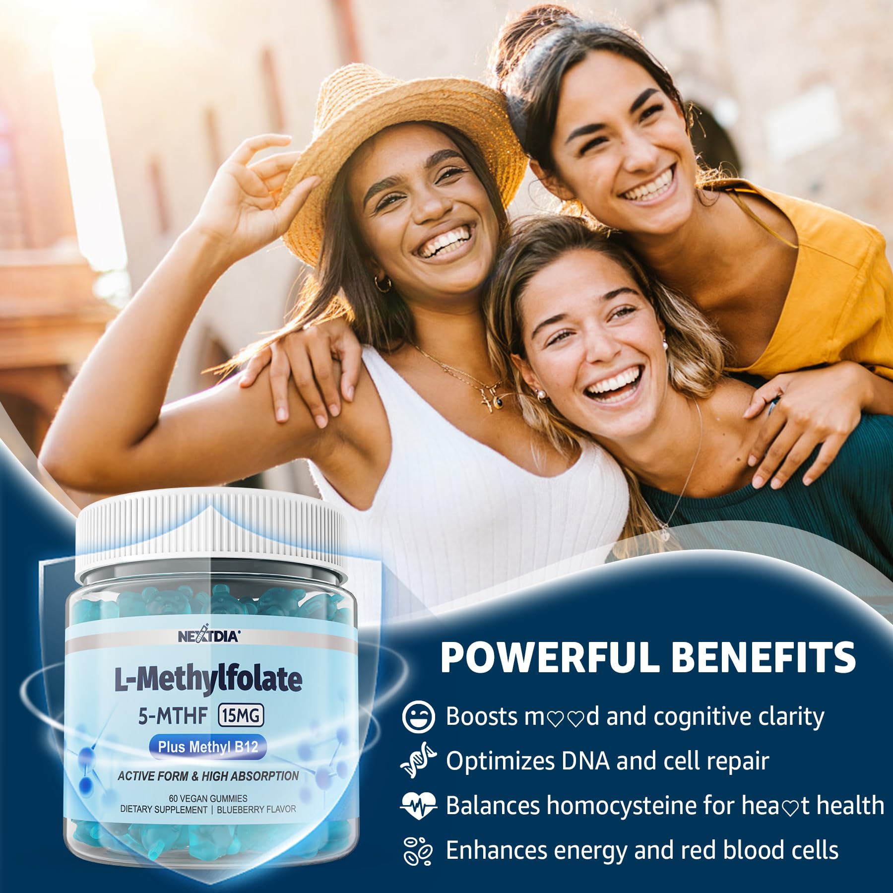 Nextdia L-Methylfolate Gummies ingredients list