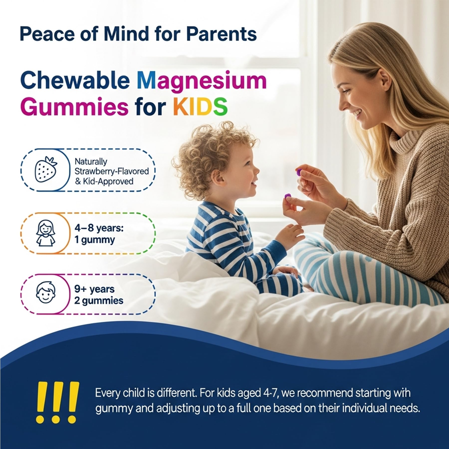 Nextdia Magnesium Gummies for Kids in a child's hand