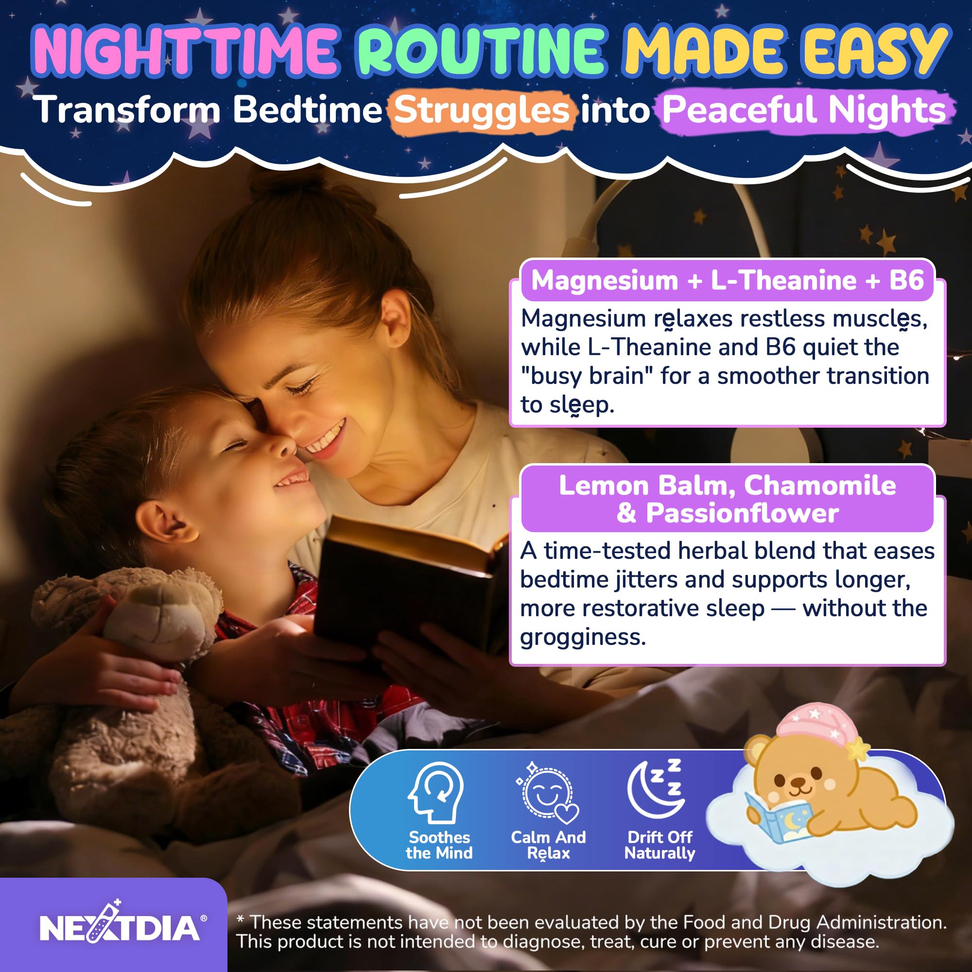 Nextdia Magnesium Gummies for Kids & Teens nutritional information