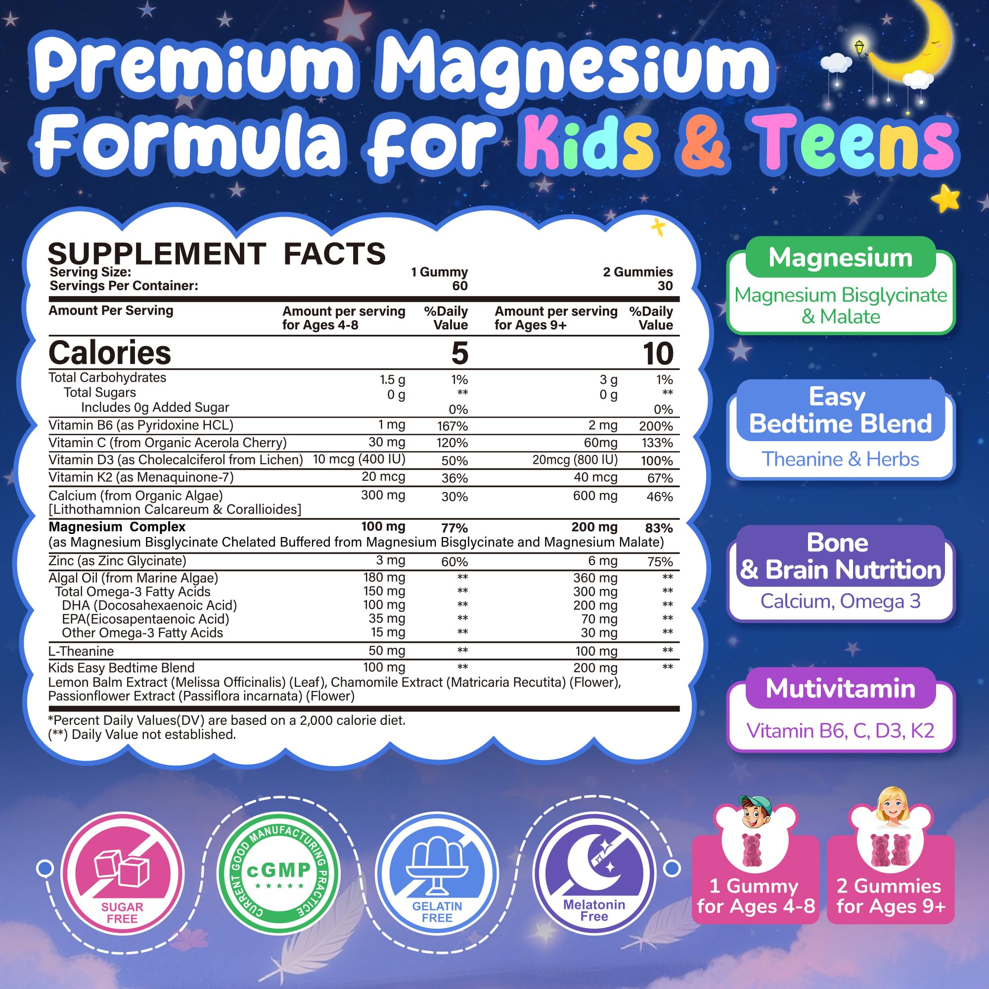 Nextdia Magnesium Gummies for Kids & Teens packaging