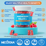 Nextdia Magnesium Gummies on a wooden table