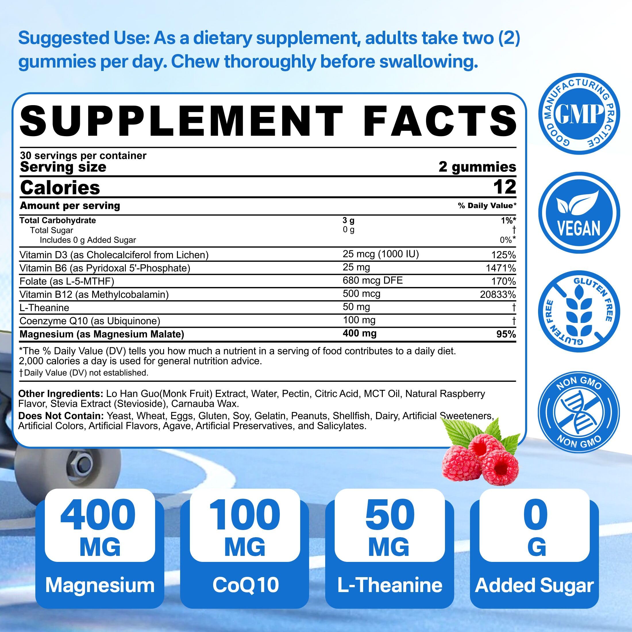 Nextdia Magnesium Gummies packaging side view