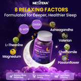 Nextdia Melatonin Sleep Supplement with herbal ingredients displayed