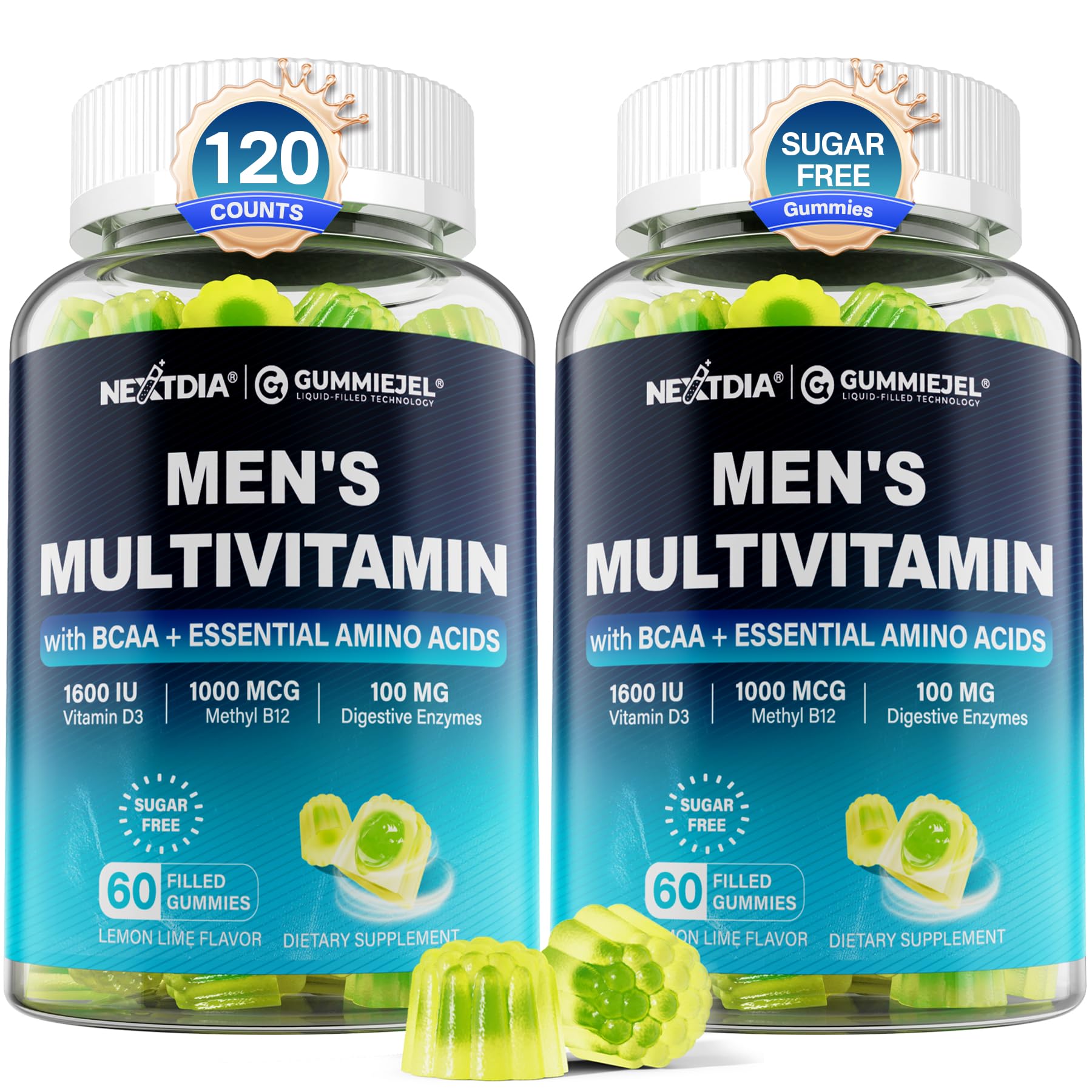 Nextdia Multivitamins for Men gummy bottle front view