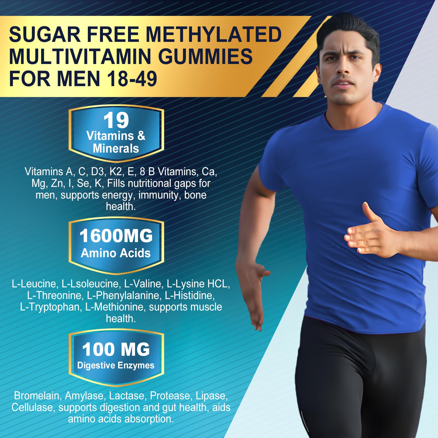 Nextdia Multivitamins for Men gummy with measuring spoon