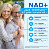 Nextdia NAD+ Liquid Gummies 500mg with a measuring spoon