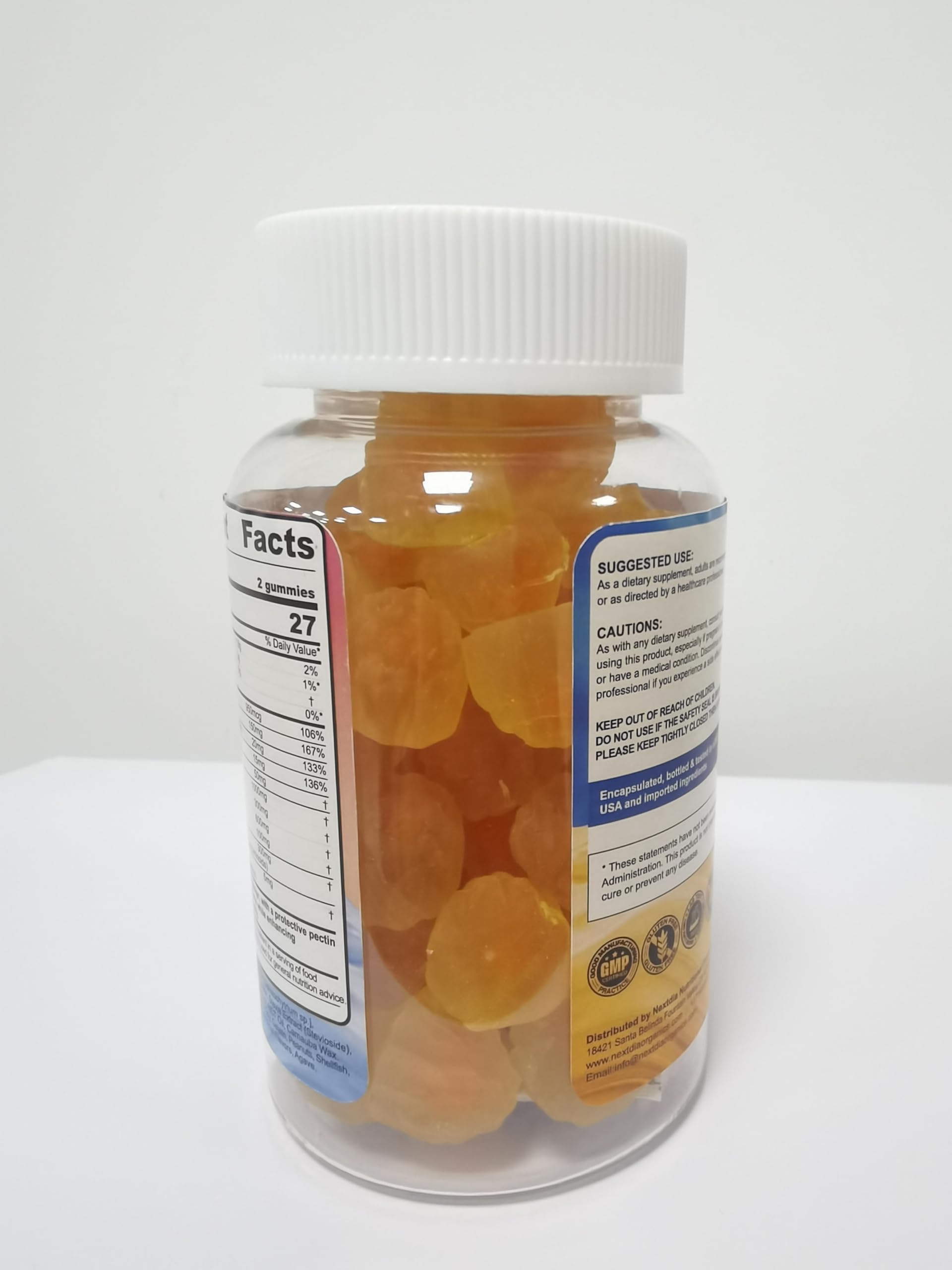 Nextdia Omega-3 Gummies on a wooden table