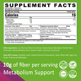 Nextdia Organic Prebiotic Fiber Gummies side view showing ingredients