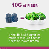 Nextdia Organic Prebiotic Fiber Gummies with a glass of water