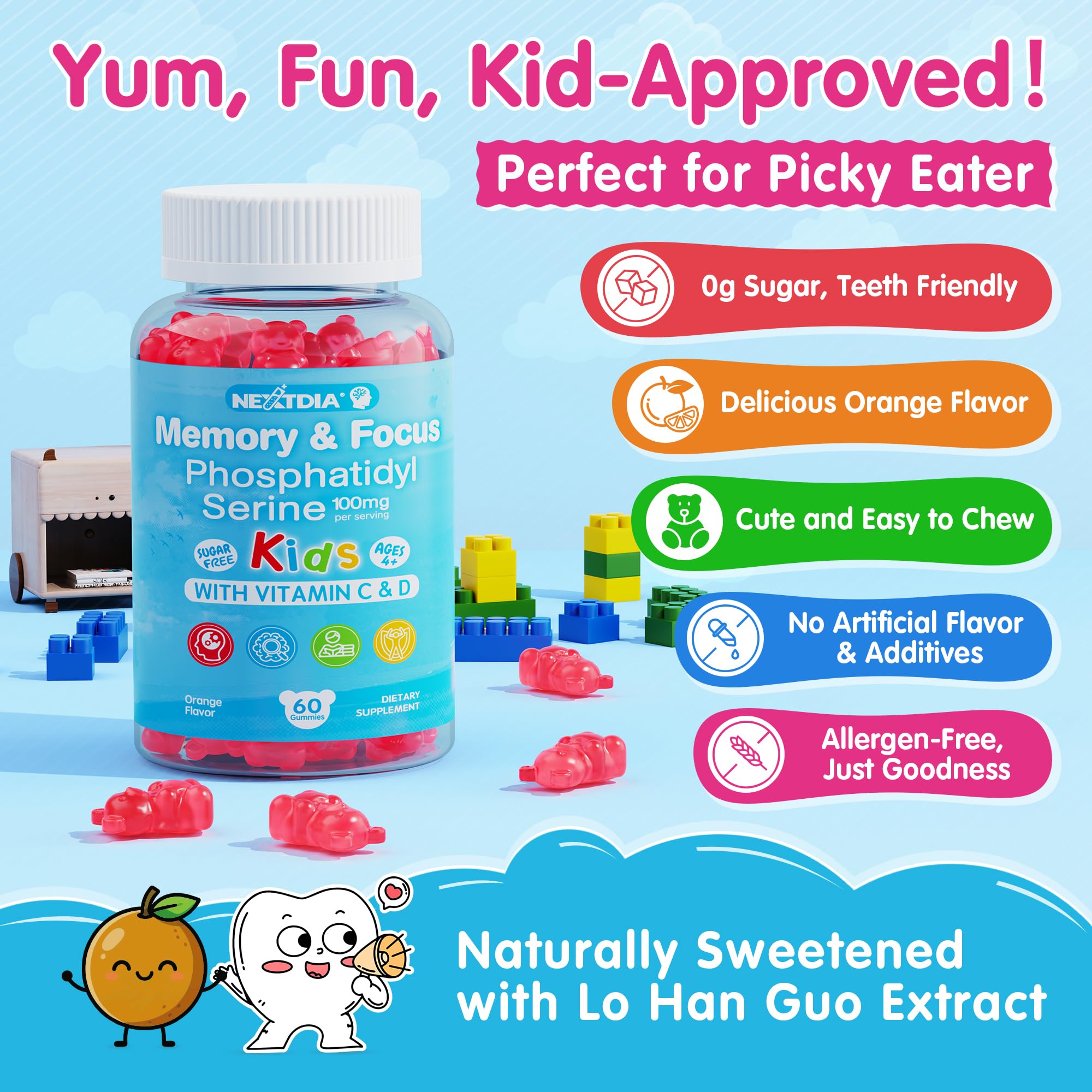 Nextdia Phosphatidylserine Gummies in hand