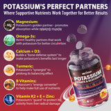 Nextdia Potassium Gummies lifestyle scene with a glass of water