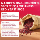 Nextdia Red Yeast Rice & CoQ10 Gummies on a wooden table