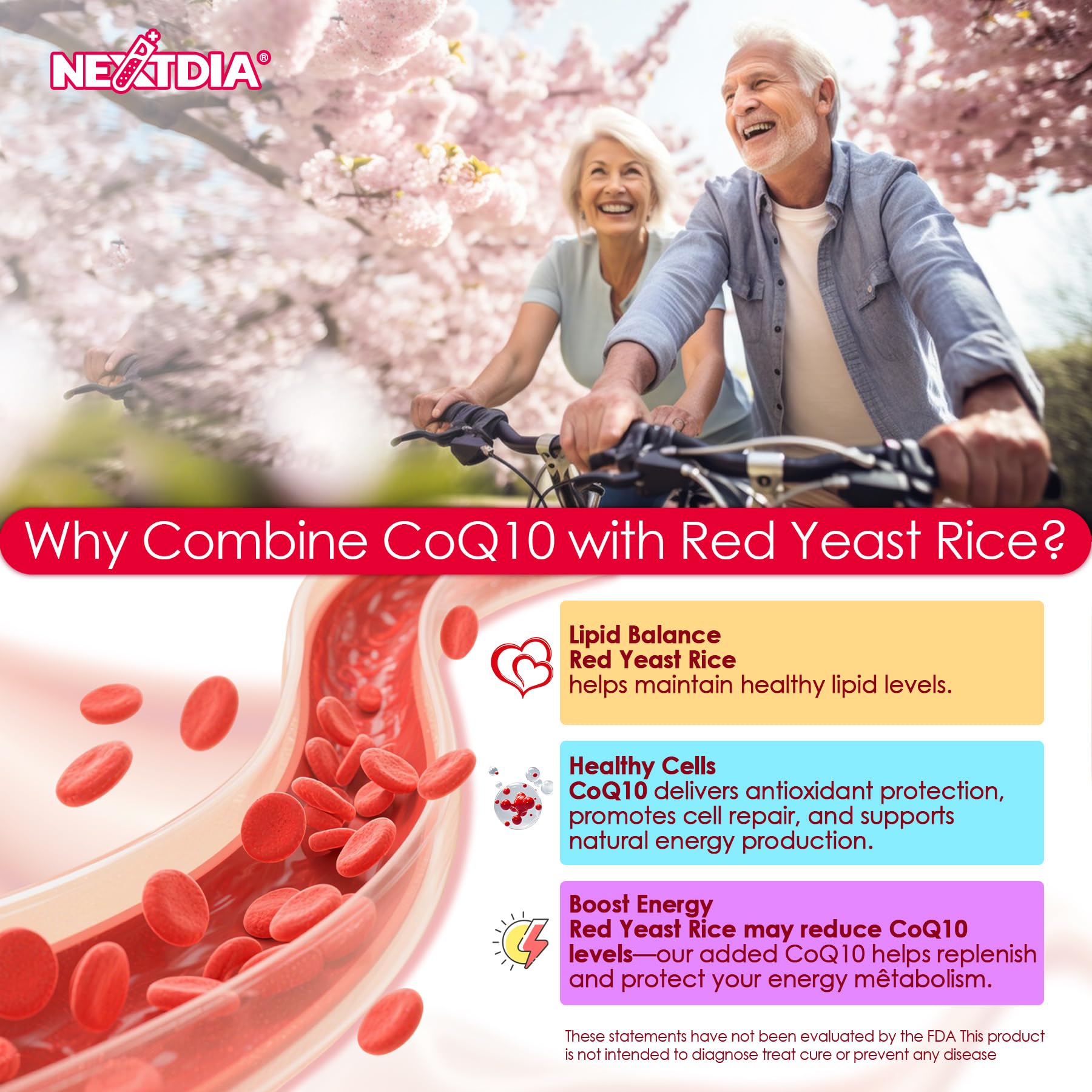 Nextdia Red Yeast Rice & CoQ10 Gummies side view