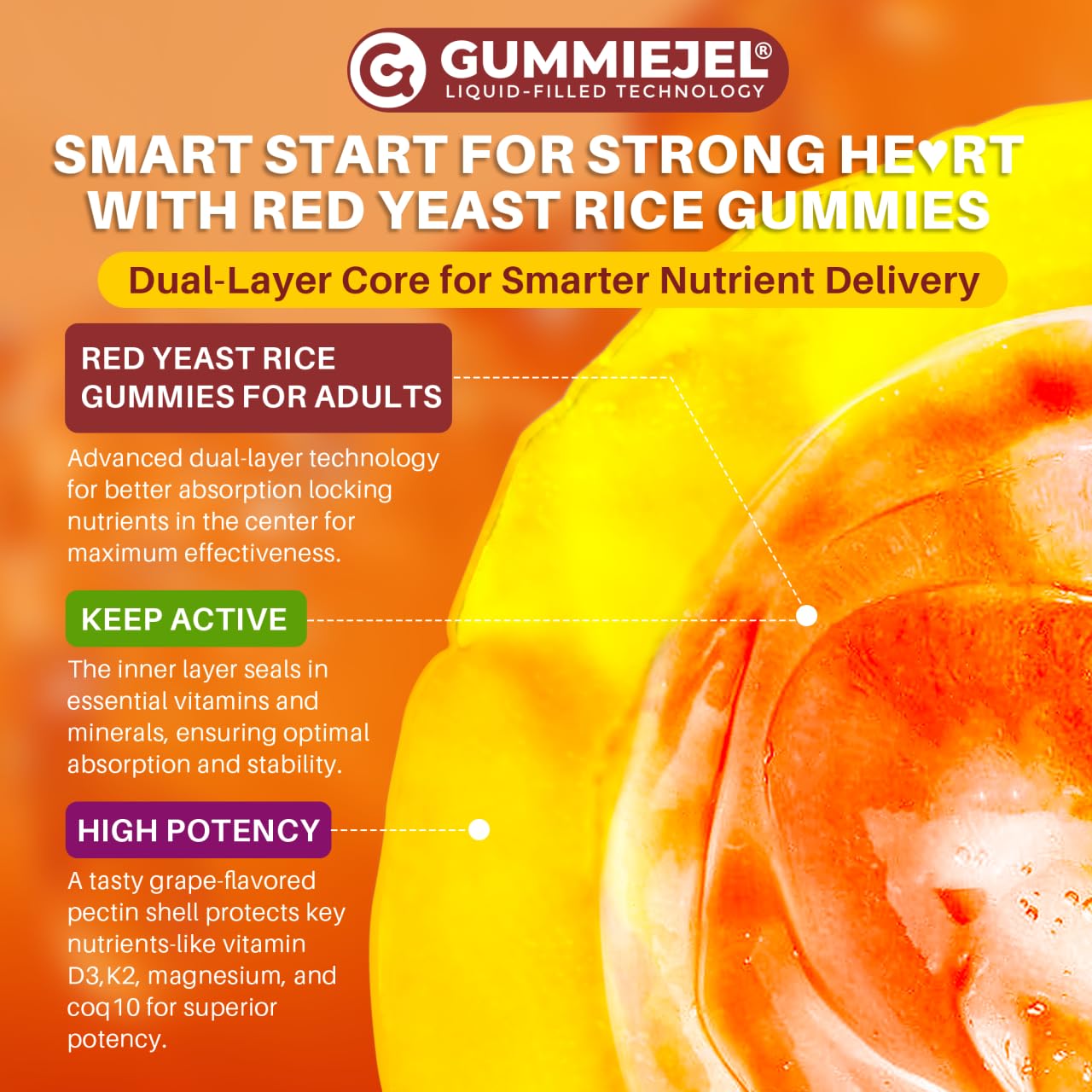 Nextdia Red Yeast Rice Gummies on a table