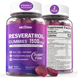 Nextdia Resveratrol Gummies 1500mg front view of packaging