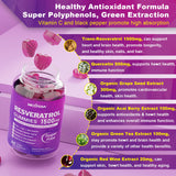 Nextdia Resveratrol Gummies 1500mg with a measuring spoon