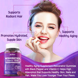 Nextdia Resveratrol Gummies 1500mg with natural grape flavour