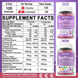 Nextdia Saffron Blend Gummies raspberry flavour close-up