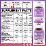 Nextdia Saffron Blend Gummies raspberry-flavoured gummies