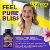 Nextdia Saffron Softgels 100mg side view showing softgel