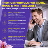 Nextdia Saffron Softgels 100mg with a glass of water