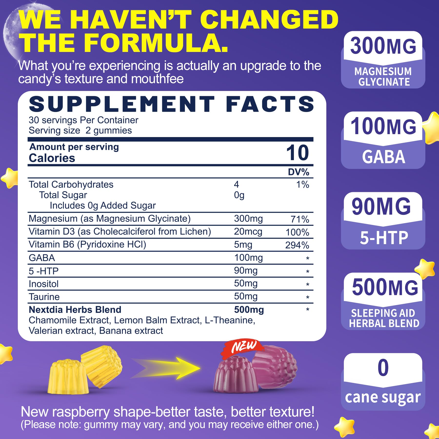 Nextdia Sleep Gummies bottle side view