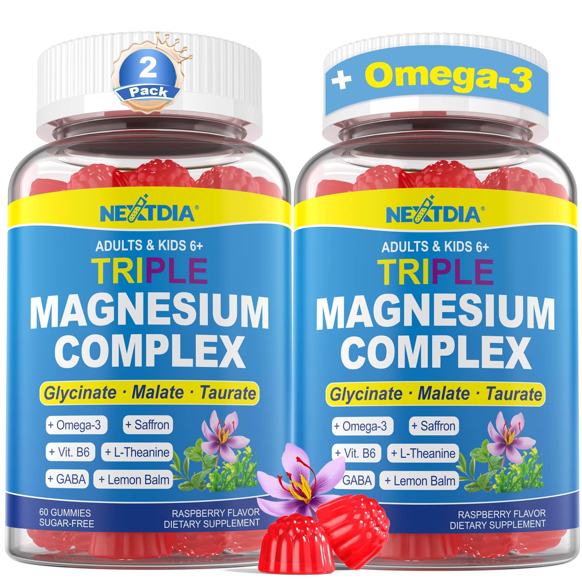 Nextdia Triple Magnesium Complex Gummies 500mg front view