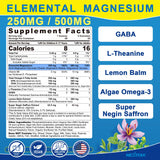Nextdia Triple Magnesium Complex Gummies packaging showing nutritional information