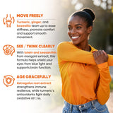 Nextdia Turmeric Ginger Complex 2000mg back view with ingredient list