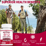 Nextdia Ultra-Strength Vegan Vitamin B12 10,000 mcg tablet side view