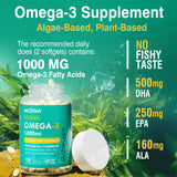 Nextdia Vegan Omega 3 1000mg softgels in bottle