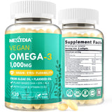 Nextdia Vegan Omega 3 1000mg supplement front view