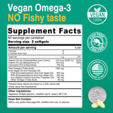 Nextdia Vegan Omega 3 1000mg supplement side view