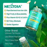 Nextdia Vegan Omega 3 Supplement 1000mg packaging