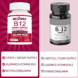 Nextdia Vitamin B12 Methyl 10000mcg tablet on a table