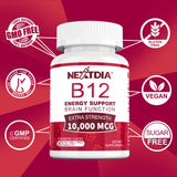 Nextdia Vitamin B12 Methyl 10000mcg tablet with ingredients list