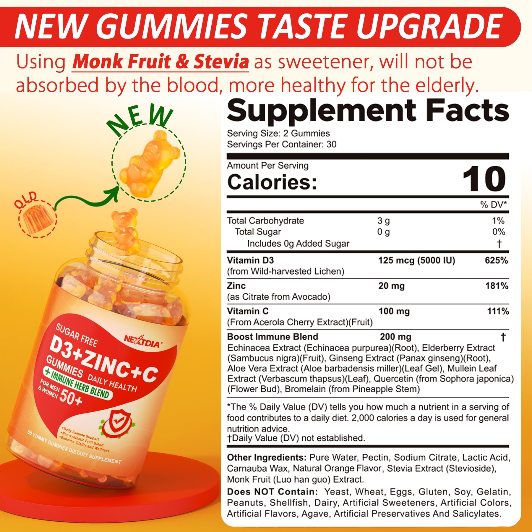 Nextdia Vitamin D3 Gummies showing the gummy texture