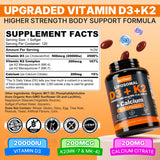 Nextdia Vitamin D3 K2 Softgels 20,000 IU back view