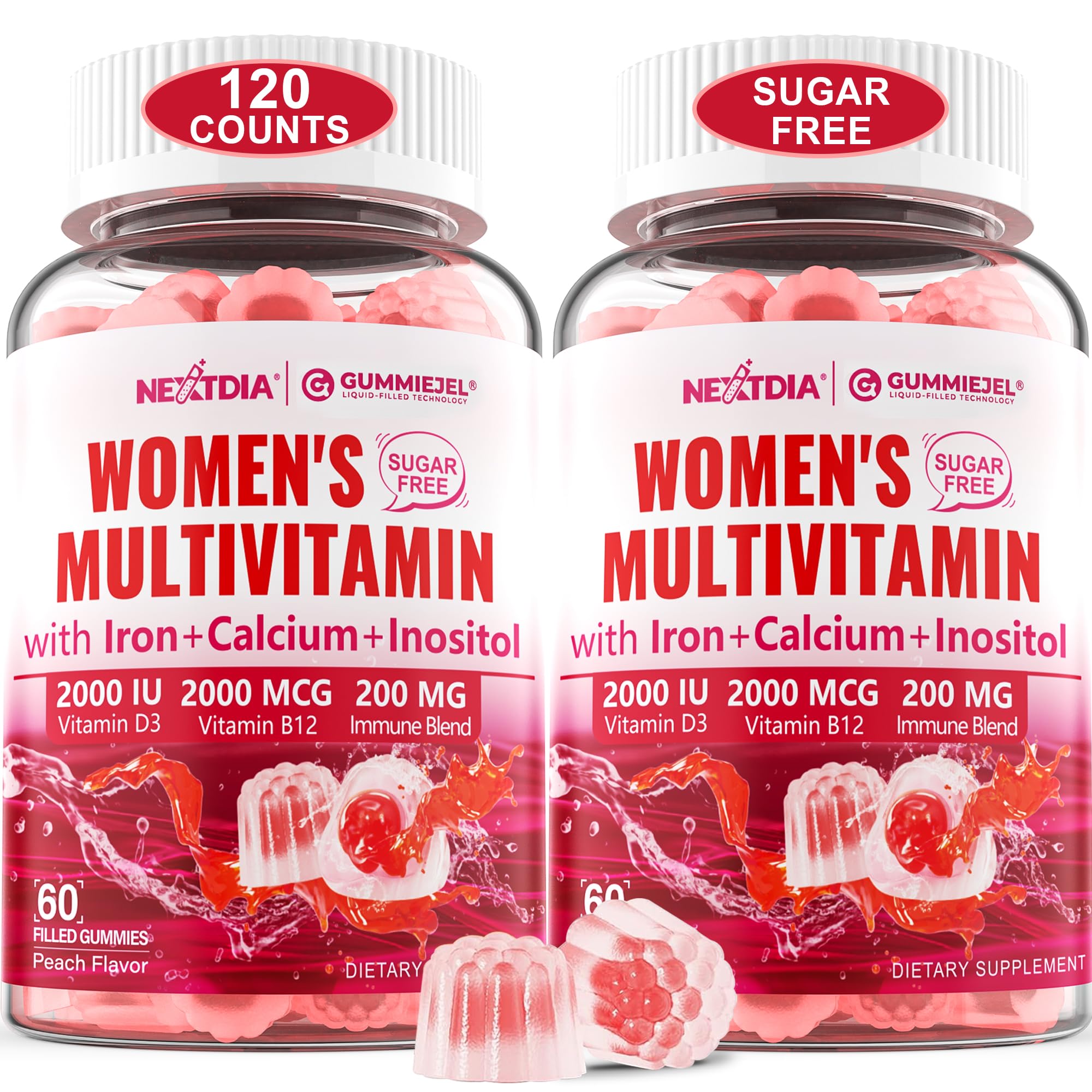 Nextdia Women's Multivitamin Gummies front view with packaging