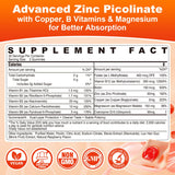 Nextdia Zinc Picolinate Gummies raspberry flavour close-up