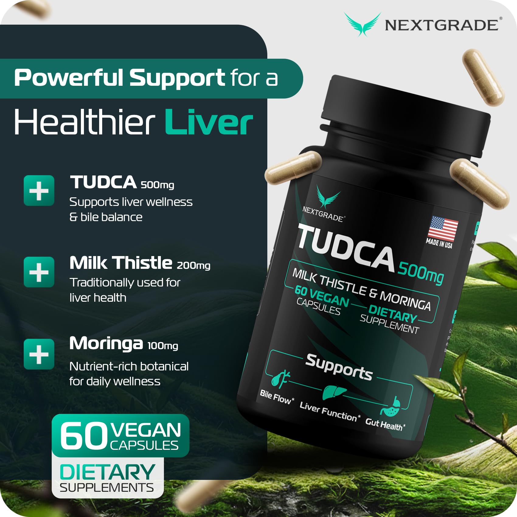 NEXTGRADE Daily Liver Support Supplement ingredients list