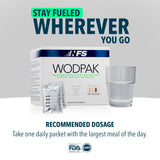 NF Sports WODPAK Multivitamins displayed on a wooden table